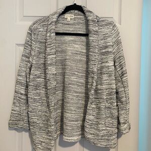 Maison Jules Black and White Knit Cardigan